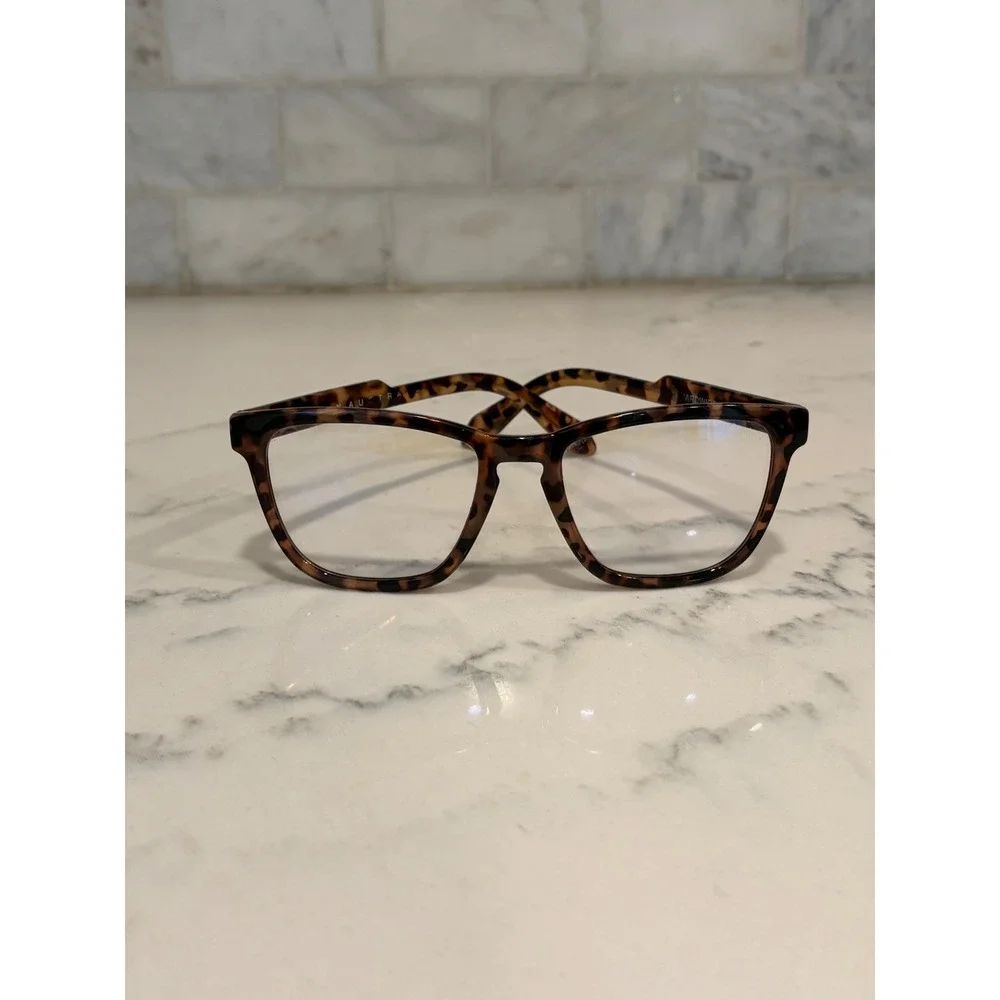 Quay Australia Hardwire Tortoise Blue Light Blocking Glasses Square Frames